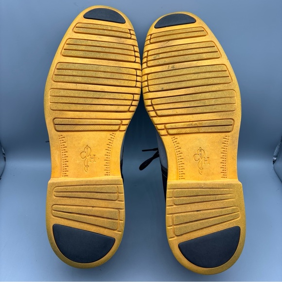 Cole Haan Derby Men's Size 12 M Gray Suede Yellow Soles Casual Shoes (Stains) - Picture 10 of 14